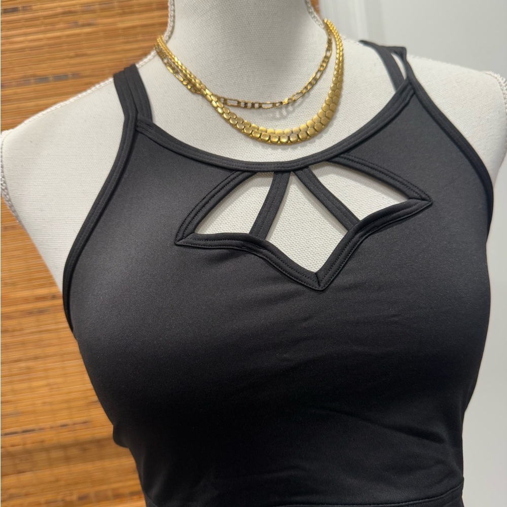 Chic Black Cutout Tank Top